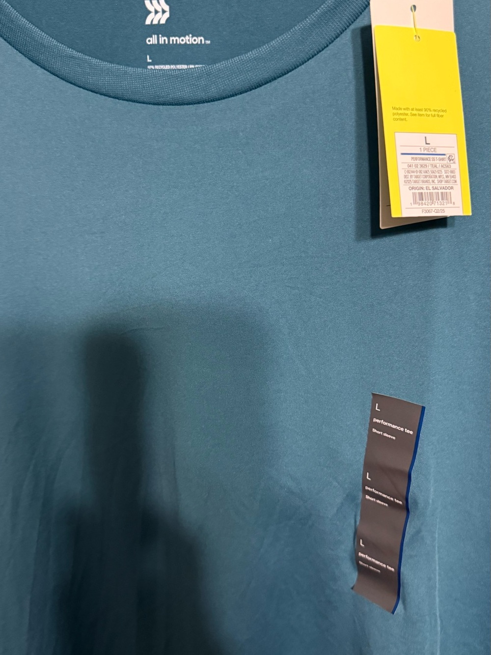 all in motion Men's Teal Short-Sleeve Performance Tee